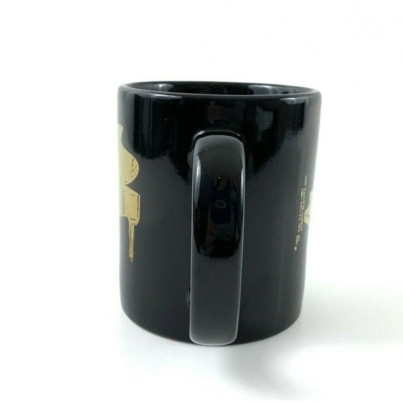 1987 Albert Elovitz Inc Grand Piano Coffee Mug. Black w/ Gold. 10 oz. VGC! - Picture 5 of 7